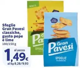 Sigma Sfoglie Gran Pavesi classiche, gusto pepe e lime offerta