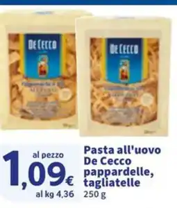 Sigma Pasta all'uovo De Cecco pappardelle, tagliatelle offerta