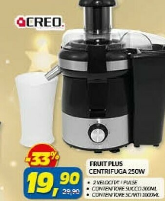 Risparmio Casa Creo fruit plus centrifuga 250w offerta