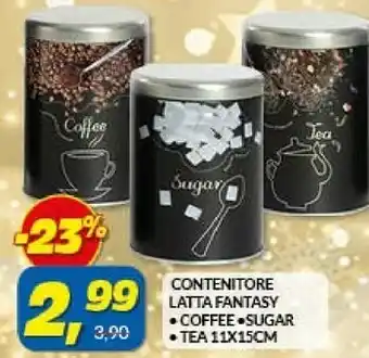 Risparmio Casa Contenitore latta fantasy coffee offerta