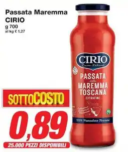 Prix Quality Passata Maremma CIRIO offerta