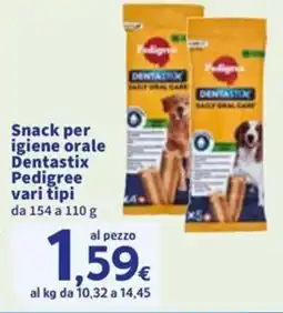 Sigma Snack per igiene orale Dentastix Pedigree offerta