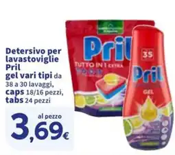 Sigma Detersivo per lavastoviglie Pril gel caps,tabs offerta