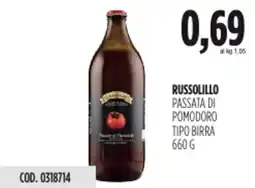 Carico Cash & Carry Russolillo passata di pomodoro tipo birra offerta