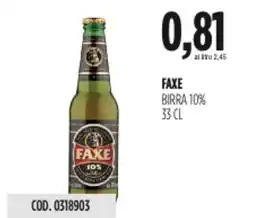 Carico Cash & Carry Faxe birra 10% offerta