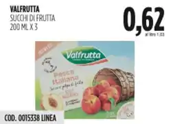 Carico Cash & Carry Valfrutta succhi di frutta offerta