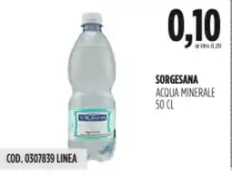 Carico Cash & Carry Sorgesana acqua minerale offerta