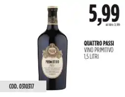 Carico Cash & Carry Quattro passi vino primitivo offerta