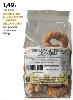 Unicoop Etruria Ciambelline al vino rosso il sapore della natura offerta
