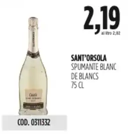Carico Cash & Carry Sant'orsola spumante blanc de blancs offerta