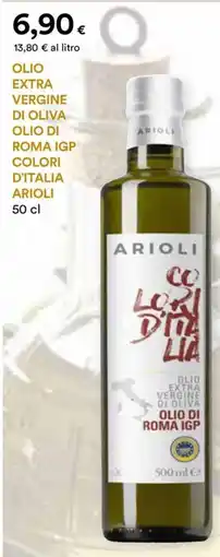 Unicoop Etruria Olio extra vergine di oliva olio di roma igp colori d'italia ARIOLI offerta