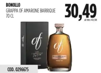 Carico Cash & Carry Bonollo grappa of amarone barrique offerta
