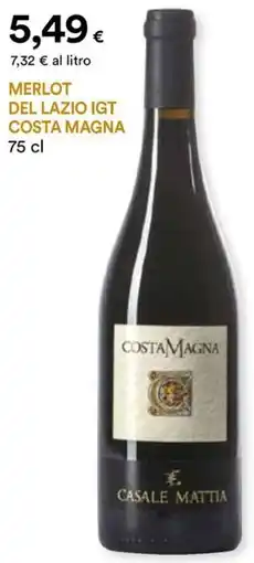 Unicoop Etruria Merlot del lazio IGT COSTA MAGNA offerta