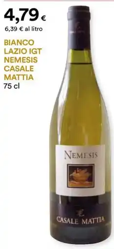 Unicoop Etruria Bianco lazio igt nemesis CASALE MATTIA offerta