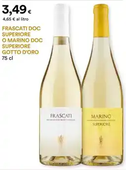 Unicoop Etruria Frascati doc superiore o marino doc superiore GOTTO D'ORO offerta