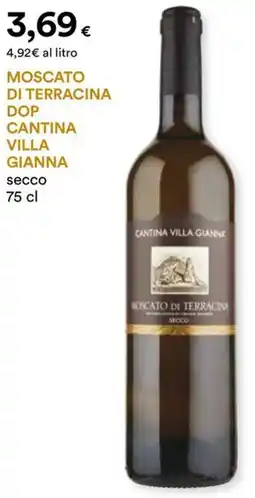 Unicoop Etruria Moscato di terracina DOP CANTINA VILLA GIANNA offerta
