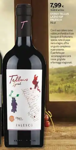 Unicoop Etruria Syrah tellus lazio IGP FALESCO offerta