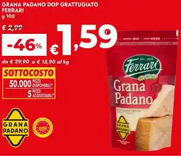 Bennet Grana padano dop grattugiato FERRARI offerta