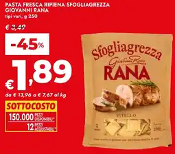 Bennet Pasta fresca ripiena sfogliagrezza GIOVANNI RANA offerta