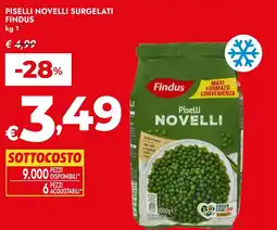 Bennet Piselli novelli surgelati FINDUS offerta