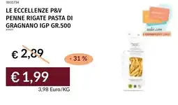 Prezzemolo e Vitale Le eccellenze p&v penne rigate pasta di gragnano igp offerta