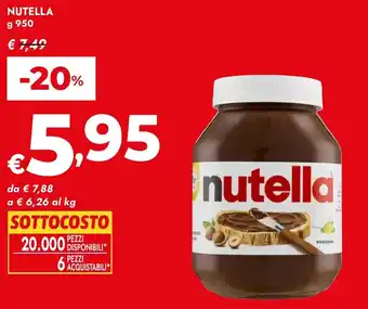 Bennet Nutella offerta