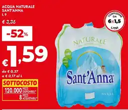 Bennet Acqua naturale SANT'ANNA offerta