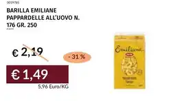 Prezzemolo e Vitale Barilla emiliane pappardelle all'uovo n. 176 offerta