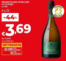 Bennet Prosecco doc extra dry CA' DI RAJO offerta
