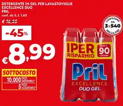 Bennet Detergente in gel per lavastoviglie excellence duo PRIL offerta