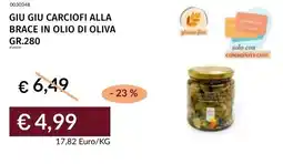 Prezzemolo e Vitale Giu giu carciofi alla brace in olio di oliva offerta