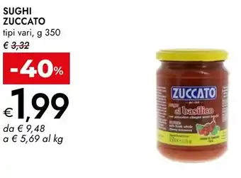 Bennet Sughi ZUCCATO offerta