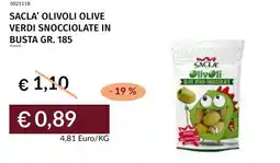 Prezzemolo e Vitale Sacla' olivoli olive verdi snocciolate in busta offerta