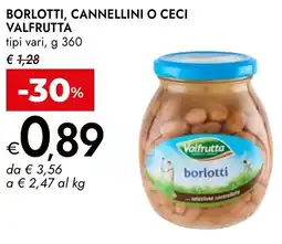 Bennet Borlotti, cannellini o ceci VALFRUTTA offerta