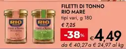 Bennet Filetti di tonno RIO MARE offerta