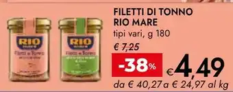 Bennet Filetti di tonno RIO MARE offerta