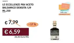 Prezzemolo e Vitale Le eccellenze p&v aceto balsamico densita 1,19 offerta