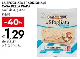 Bennet La sfogliata tradizionale CASA DELLA PIADA offerta