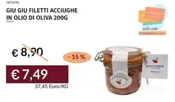 Prezzemolo e Vitale Giu giu filetti acciughe in olio di oliva offerta