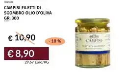 Prezzemolo e Vitale Campisi filetti di sgombro olio d'oliva offerta