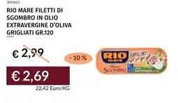 Prezzemolo e Vitale Rio mare filetti di sgombro in olio extravergine d'oliva grigliati offerta
