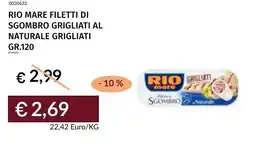 Prezzemolo e Vitale Rio mare filetti di sgombro grigliati al naturale grigliati offerta