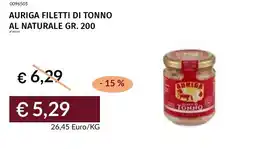 Prezzemolo e Vitale Auriga filetti di tonno al naturale offerta