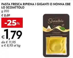 Bennet Pasta fresca ripiena i giganti o nonna ebe LO SCOIATTOLO offerta