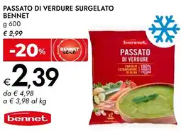 Bennet Passato di verdure surgelato BENNET offerta