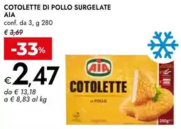 Bennet Cotolette di pollo surgelate ΑΙΑ offerta