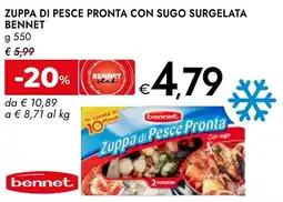 Bennet Zuppa di pesce pronta con sugo surgelata BENNET offerta