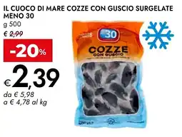 Bennet Il cuoco di mare cozze con guscio surgelate MENO 30 offerta