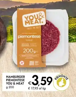 Bennet Hamburger piemontese YOU & MEAT offerta