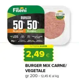 Tigre Fileni burger mix carne/ vegetale offerta